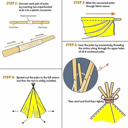 Kids Portable Tipi Play Tent