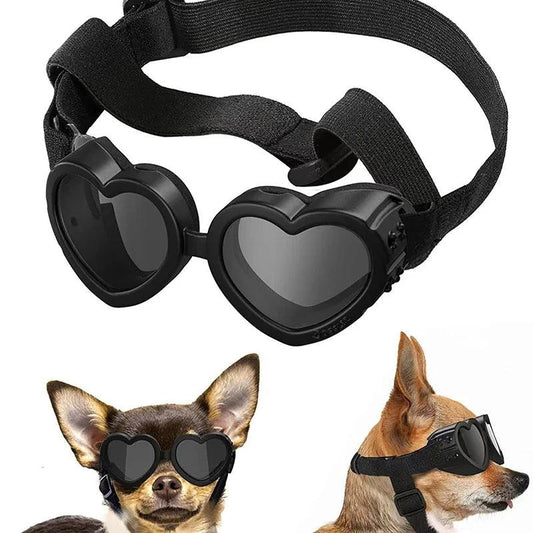 Heart-Shaped Dog Goggles UV Protection
