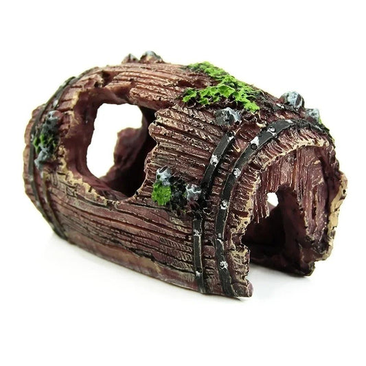 Small Wine Barrel Aquarium Decor