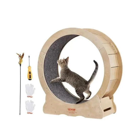 Silent Cat Exercise WheelDescription:

Give your cat the exercise they crave with this natural wood, silent running wheel. Perfect for indoor fitness, it offers endless fun and helps reduce Regal Pet PalaceRegal Pet PalaceSilent Cat Exercise