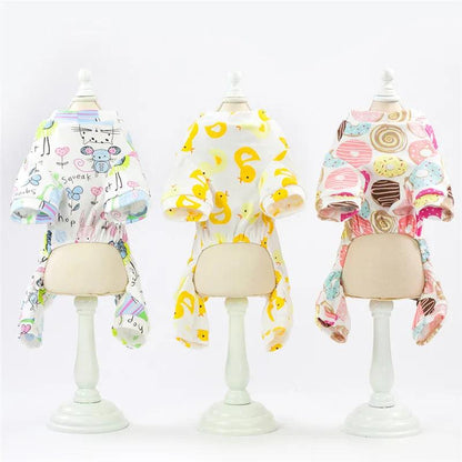 Cotton Print Pet Jumpsuit