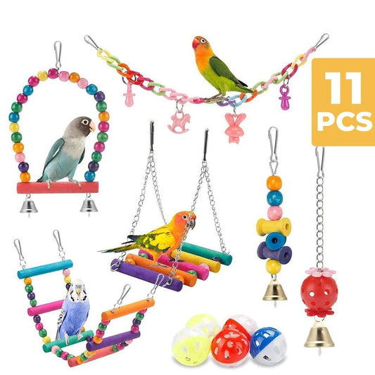11Pcs Bird Toy Set