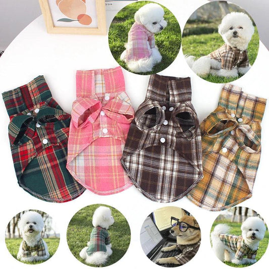 Plaid Summer Dog Shirt
