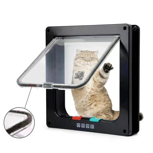Weatherproof Cat Door LockDescription:

Give your cat freedom and security with this weatherproof, 4-way locking door! Perfect for interior doors, garages, and cabinets—keeping your cat safe Regal Pet PalaceRegal Pet PalaceWeatherproof Cat Door