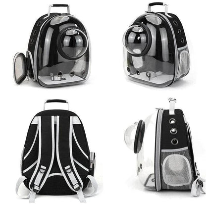 Space Capsule Pet BackpackDescription:

Take your pet on adventures stress-free! This breathable, transparent space capsule backpack lets them enjoy the view while staying safe and comfortablRegal Pet PalaceRegal Pet PalaceSpace Capsule Backpack