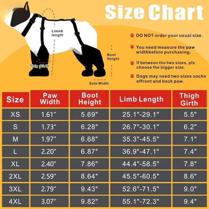 Tall Waterproof Dog Suspender Boots