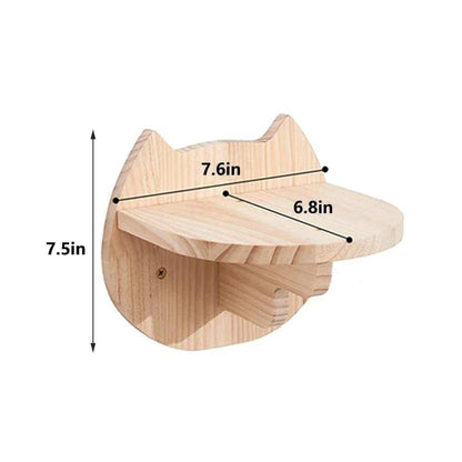 Wall-Mounted Cat Climbing ShelfDescription:

Elevate your cat’s playtime with this four-step wall-mounted stairway. Perfect for climbing, scratching, and resting, it transforms any wall into a verRegal Pet PalaceRegal Pet PalaceWall-Mounted Cat