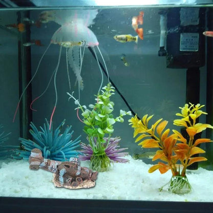 Mini Resin Plane Aquarium Décor