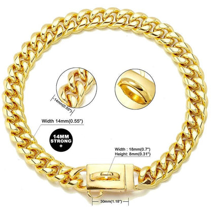 18K Gold Cuban Link Collar