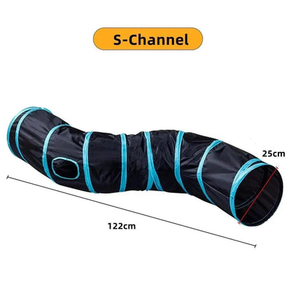 Foldable Cat Play TunnelDescription:

Let your cat explore a world of adventure with this foldable play tunnel! A fun, durable toy that offers endless entertainment and exercise for your fuRegal Pet PalaceRegal Pet PalaceFoldable Cat Play Tunnel