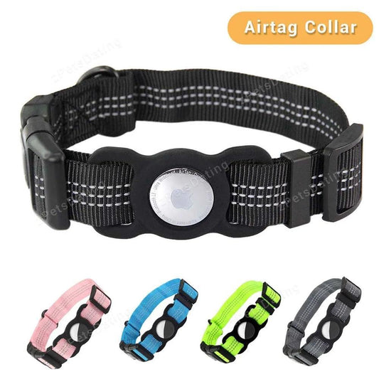 Adjustable AirTag Dog Collar
