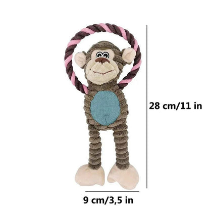 Squeaky Monkey Dog Toy