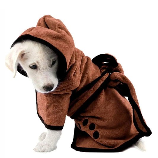 Soft Dog Bathrobe with Hat