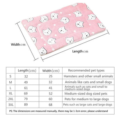 Cozy Flannel Cat Sleeping Mat
