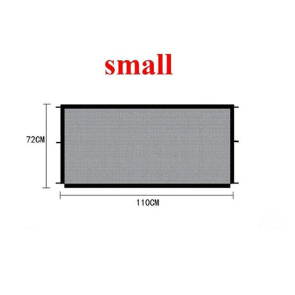 Foldable Pet Safety GateDescription:

Keep your pet safe while giving them their own space! This breathable mesh barrier easily blocks off stairs, doorways, or rooms—no drilling required.

Regal Pet PalaceRegal Pet PalaceFoldable Pet Safety