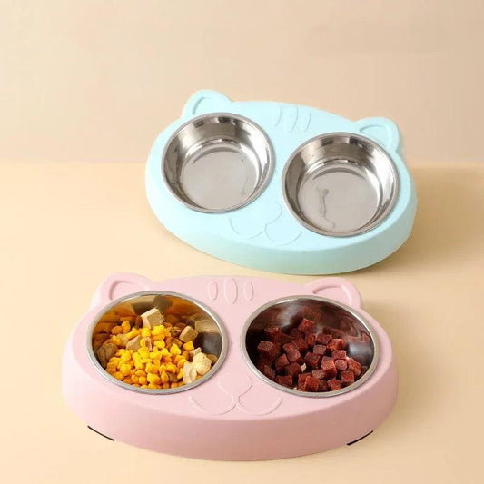 Stylish 2-in-1 Pet Bowl Set
