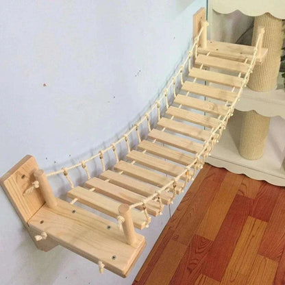 Wall-Mounted Cat Bridge LadderDescription:

Transform your cat’s world with this 100CM wall-mounted bridge ladder. Perfect for climbing, lounging, and jumping, it provides endless adventure whileRegal Pet PalaceRegal Pet PalaceWall-Mounted Cat