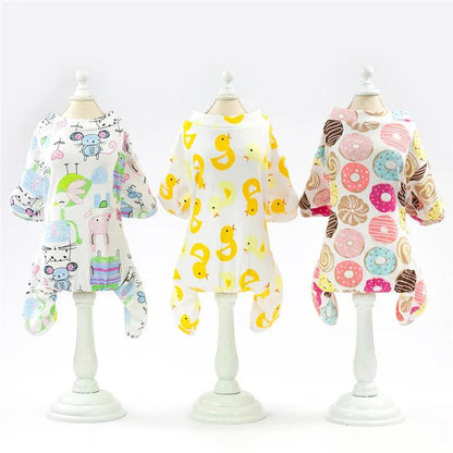 Cotton Print Pet Jumpsuit