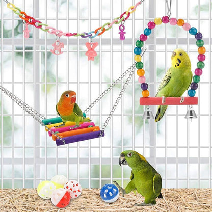 11Pcs Bird Toy Set