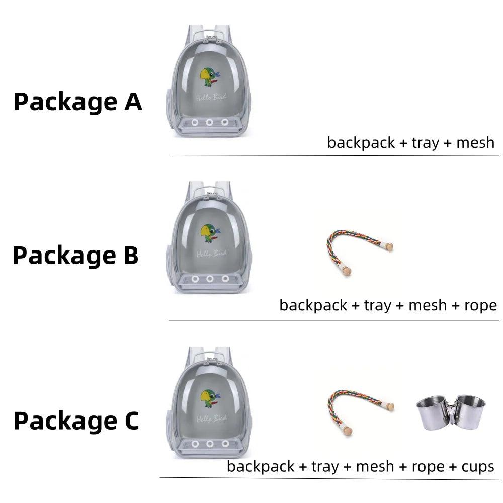 Clear View Bird Travel Bag