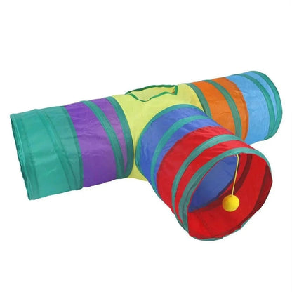 Foldable Cat Play TunnelDescription:

Let your cat explore a world of adventure with this foldable play tunnel! A fun, durable toy that offers endless entertainment and exercise for your fuRegal Pet PalaceRegal Pet PalaceFoldable Cat Play Tunnel