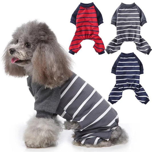 Striped Summer Dog Jumpsuit