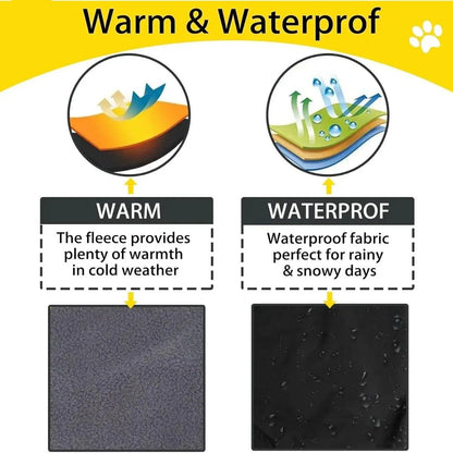 Waterproof Dog Jacket with Fleece
