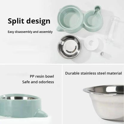 2-in-1 Cat Food & Water Bowl