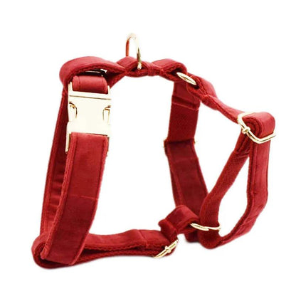 Cherry Red Velvet Dog Set