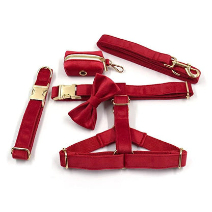Luxurious Red Velvet Harness