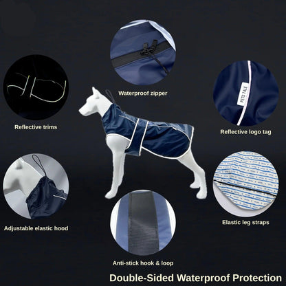 Reflective Waterproof Dog Raincoat
