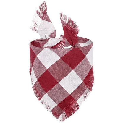 Plaid Dog Bandana Set