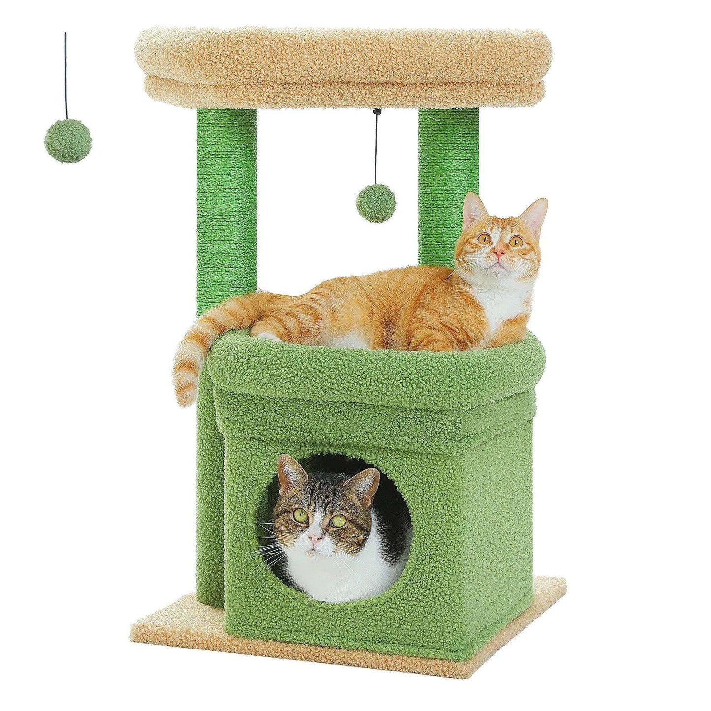 Cozy Cat Tower CondoDescription:

Give your cat the ultimate playground with this cozy cat tower! Featuring a private condo, sisal scratching posts, and a plush pom-pom for endless enteRegal Pet PalaceRegal Pet PalaceCozy Cat Tower