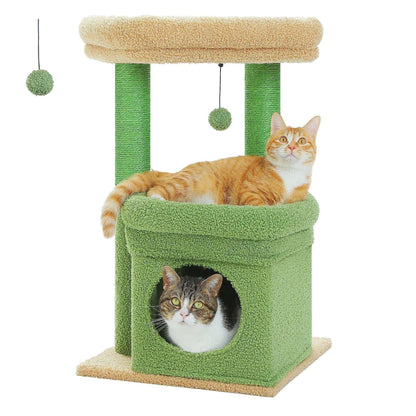 Cozy Cat Tower CondoDescription:

Give your cat the ultimate playground with this cozy cat tower! Featuring a private condo, sisal scratching posts, and a plush pom-pom for endless enteRegal Pet PalaceRegal Pet PalaceCozy Cat Tower