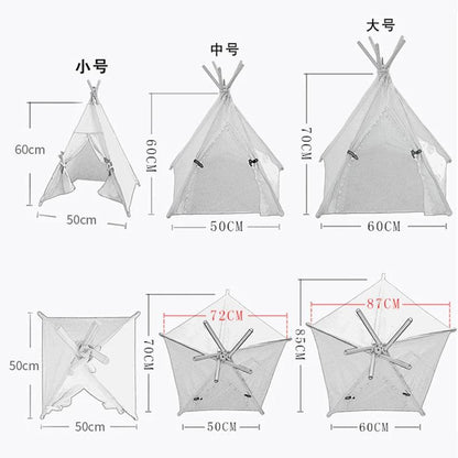 Portable Pet Teepee Bed