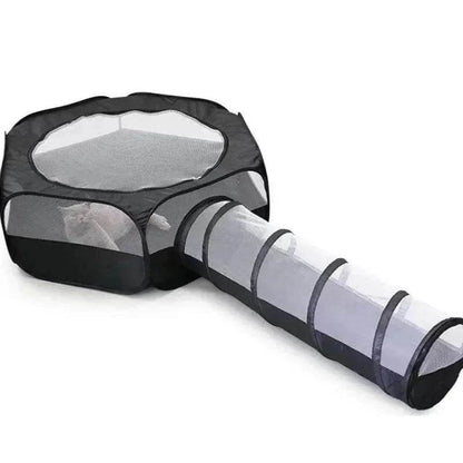 Foldable Cat Tunnel SetDescription:

Transform your cat's playtime with this foldable two-piece tunnel set. Perfect for curious cats and small pets, offering hours of entertainment and comRegal Pet PalaceRegal Pet PalaceFoldable Cat Tunnel
