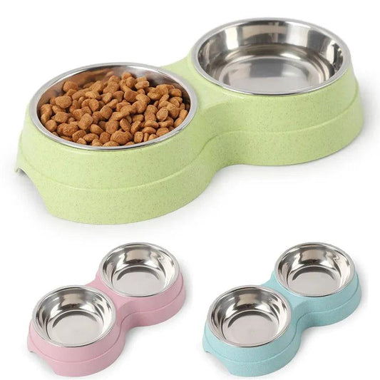 Double Stainless Steel Pet Bowls