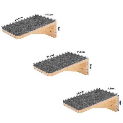 Wall Mounted Cat TreeDescription:

Give your cat the ultimate climbing adventure with this sleek wall-mounted cat tree. Perfect for active felines, it saves space and adds style while keRegal Pet PalaceRegal Pet PalaceWall Mounted Cat Tree