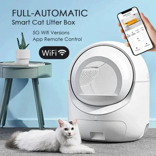 Smart Automatic Self-Cleaning LitterDescription:

Say goodbye to daily scooping! This fully automatic litter box keeps your home odor-free and your cat comfortable, all while being remotely controlled Regal Pet PalaceRegal Pet PalaceSmart Automatic