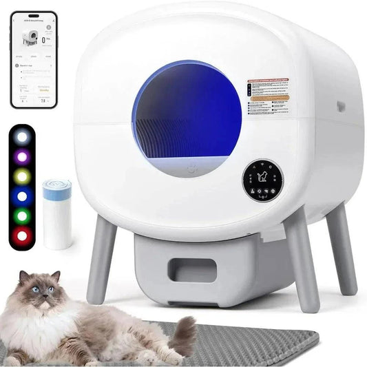 Smart Automatic Self-Cleaning LitterDescription:

Say goodbye to scooping! This self-cleaning litter box keeps your home odor-free and fresh, giving your cat a clean space while you enjoy hassle-free mRegal Pet PalaceRegal Pet PalaceSmart Automatic Self-Cleaning