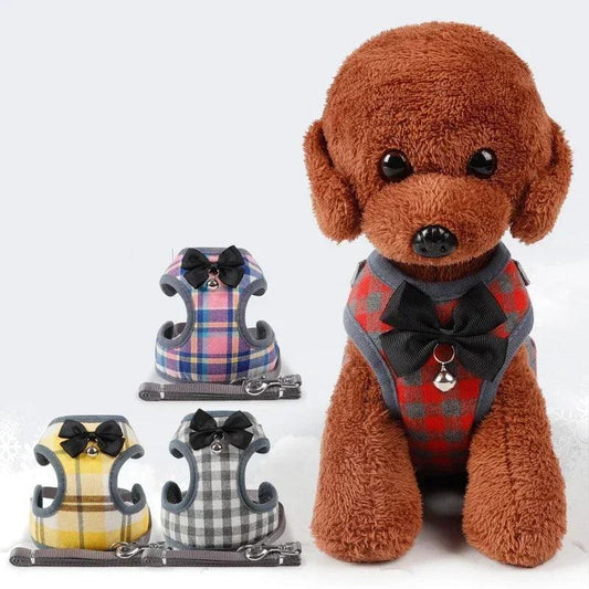 Bow Tie Pet Harness Set
