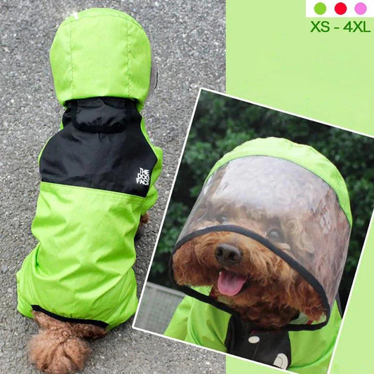Transparent Waterproof Dog Raincoat