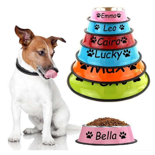 Personalized Pet Stainless Steel Bowl