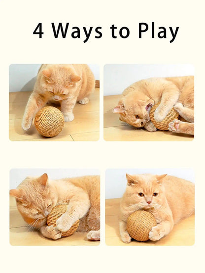 Interactive Sisal Cat Ball