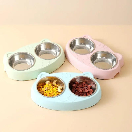 Macaron Double Pet Bowl Set