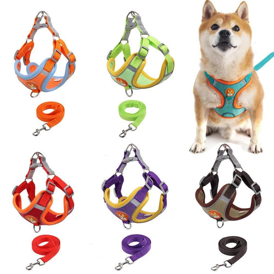 Reflective Dog Harness & Leash