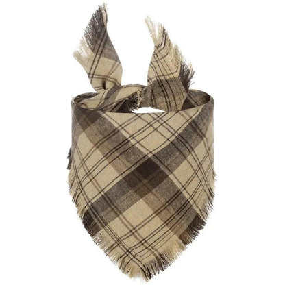 Plaid Dog Bandana Set
