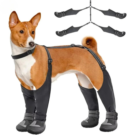 Tall Waterproof Dog Suspender Boots