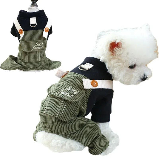 Corduroy Pet Jumpsuit Overalls
