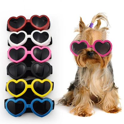 Stylish Heart-Shaped Dog Sunglasses